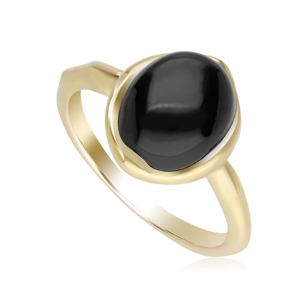 Bague Irrégulier B Gem Onyx Noire