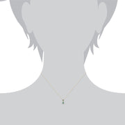 Pendentif Classique Or Jaune 375 Jade Poire & Ronde