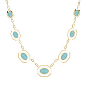 Collier Ras-le-Cou Siberian Waltz avec Email Blanc & Amazonite