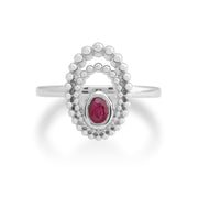 Gemondo Bague Rubis, en Argent Sterling 925 0,24 CT Bague Rubis