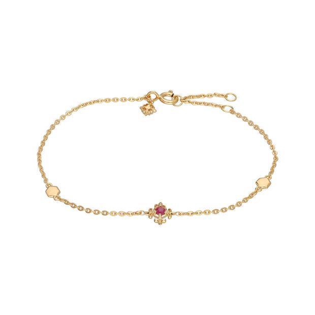 Bracelet ECFEW™ 'The Liberator' Fleur de Lys avec Rubis