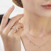 Collier Géométrique Trilogie Or Rose 375 Diamant