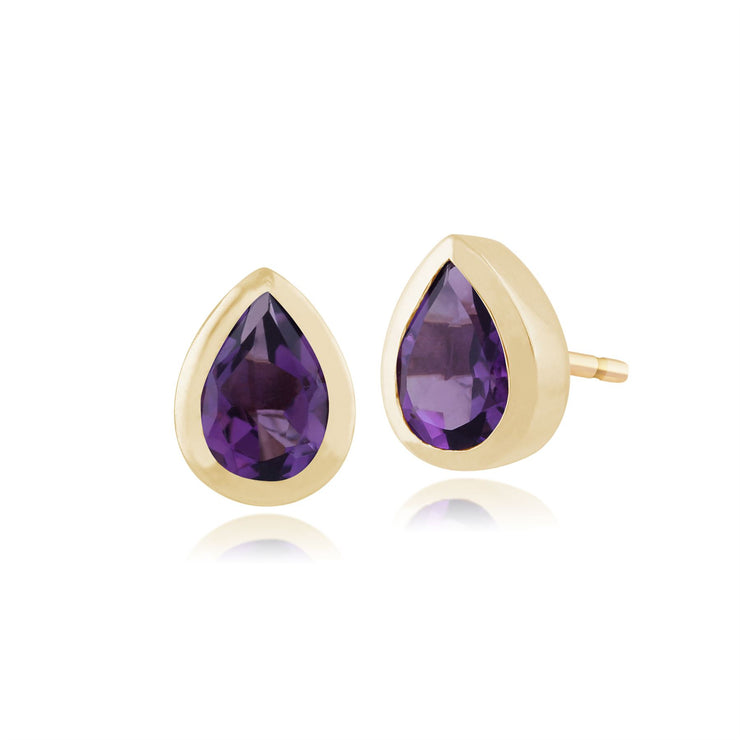 Boucles D'Oreilles Am�thystes, 9 CT or Jaune 0.72ct Am�thyste Boucles D'Oreilles