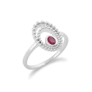 Gemondo Bague Rubis, en Argent Sterling 925 0,24 CT Bague Rubis