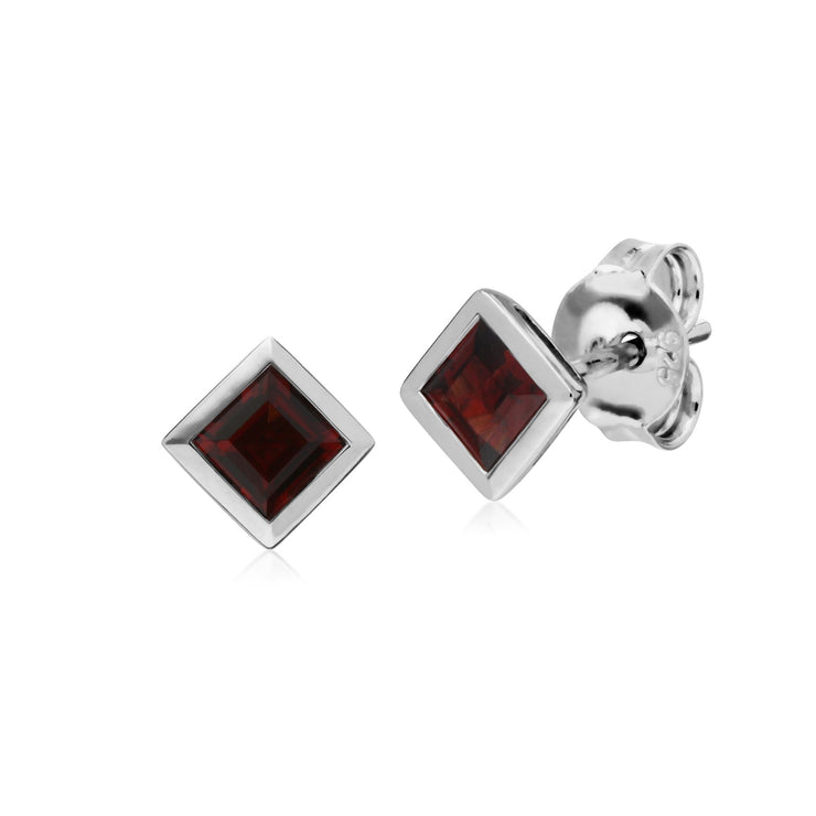 Grenade Boucles D'Oreilles, Argent Sterling Simple Grenade Chaton Carré Boucles D'Oreilles