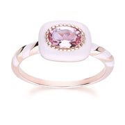 Bague Siberian Waltz avec Email & Tourmaline Rose