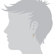 Pendentif et Boucles d'Oreilles Pendantes Géométique Argent 925 Plaqué Or Jaune Nacre Prisme