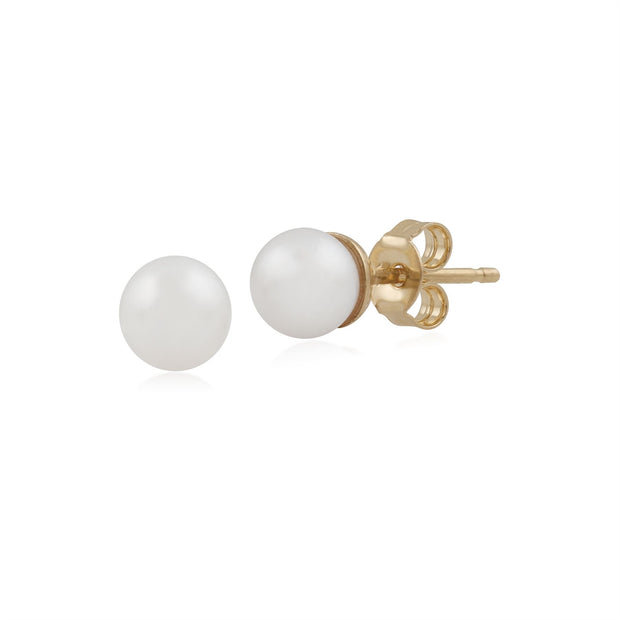 Boucles d'Oreilles Clou Classique Or Jaune 375 Perles de Culture