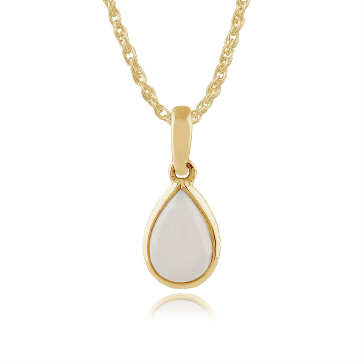 Pendentif Classique Or Jaune 375 Opale Poire