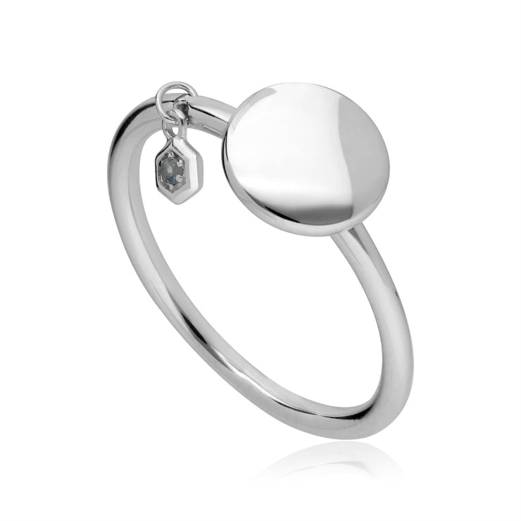Bague à Graver Argent 925 Aigue-Marine