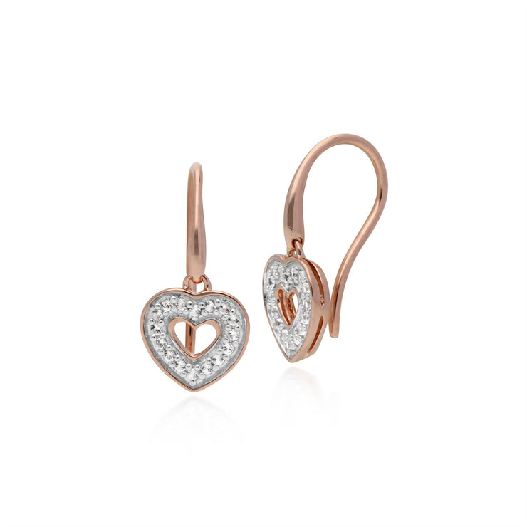 Topaze Boucles D'oreilles, Plaqué Or Rose Argent Sterling Clair Topaze Boucles D'oreilles