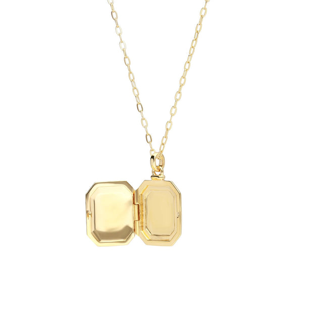 Collier Porte-Photo Bona Fide Onyx Noire Octogone