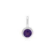 Pendentif Classique Cadenas Cœur Argent 925 et Charms Améthyste