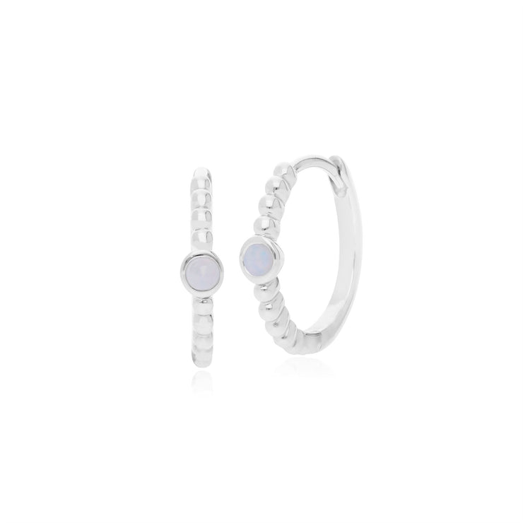 Bague et Boucles d'Oreilles Créoles Essentiel Argent 925 Opale