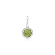 Pendentif Classique Cadenas Cœur Torsadé Argent 925 et Charms Péridot