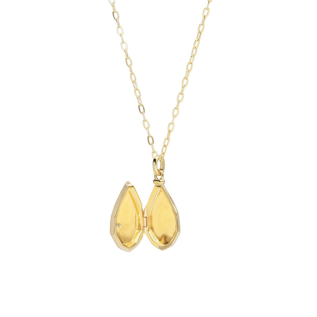 Collier Porte-Photo Bona Fide avec Nacre forme Poire