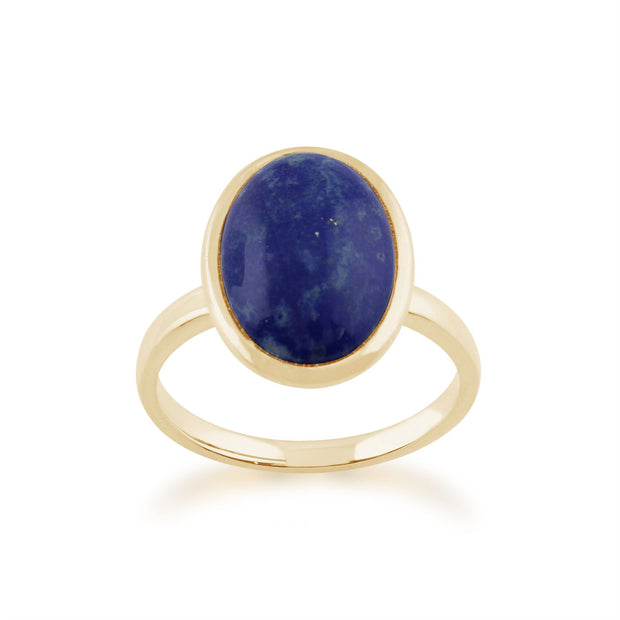 gemondo LAPIS LAZULI Bague, 9 Ct Or Jaune 4.50ct CT LAPIS LAZULI bague