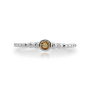 gemondo Citrine Bague, en argent sterling 925 0.08ct CT CITRINE empillable PIERRE DE NAISSANCE bague