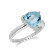 Gemondo Topaze Bague, Argent Sterling Topaze Bleu Novembre Prism Bague - TOPAZE