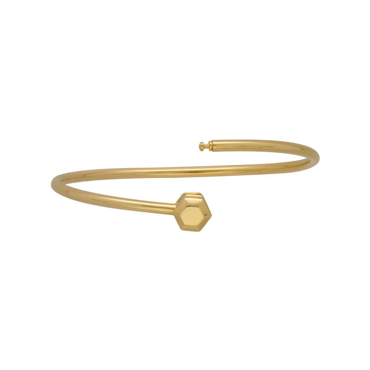 Jonc HS Achievement Argent 925 Plaqué Or Jaune Moyen