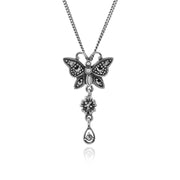 Collier Papillon Style Art Nouveau Argent 925 Marcassite