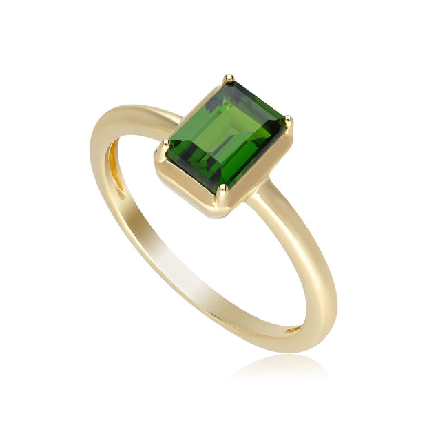 Bague Octogone ECFEW™ 'The Creator' Diopside de Chrome