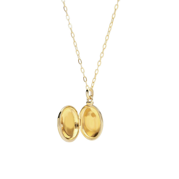 Collier Porte-Photo Bona Fide Onyx Noire Ovale