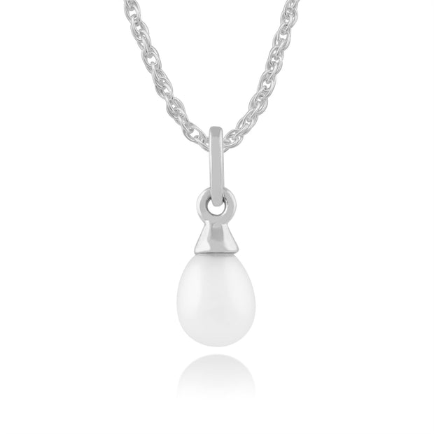 Pendentif Classique Or Blanc 375 Perle de Culture