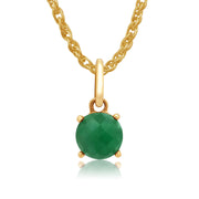 Pendentif et Boucles d'Oreilles Pendantes Classique Or Jaune 375 Emeraude à Damier