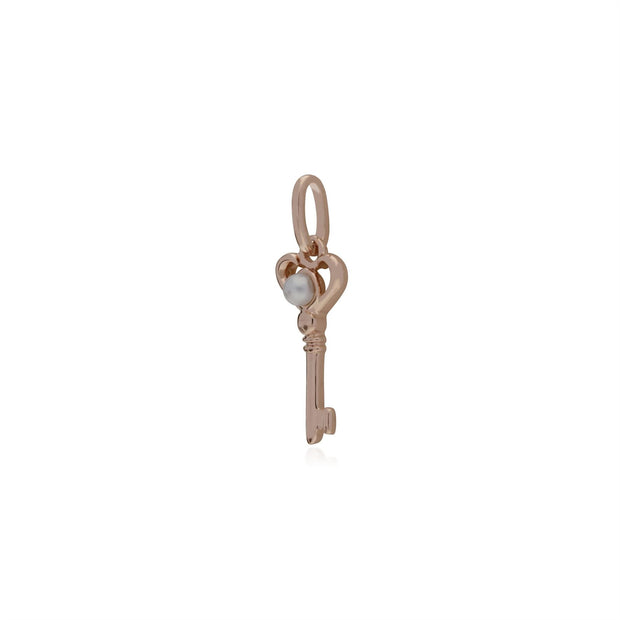 Charms Classique Argent 925 Plaqué Or Rose Perle