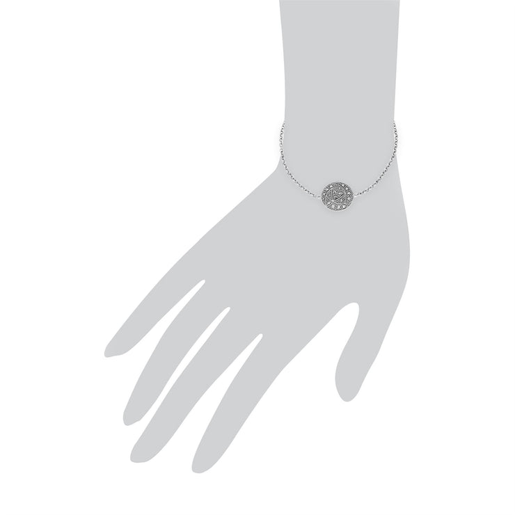 Marcassite Bracelet, Argent Sterling 0.47 Marcassite Rennie Mackintosh Style Bracelet