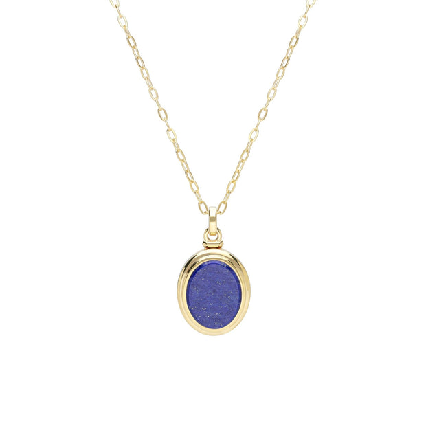 Collier Porte-Photo Bona Fide Lapis Lazuli Ovale