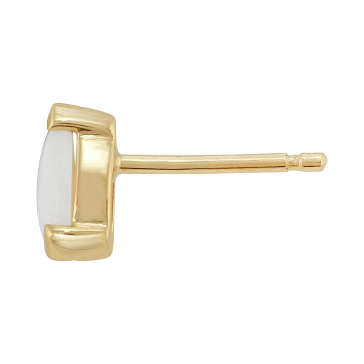 Boucles d'Oreilles Clou Classique Or Jaune 375 Opale Poire
