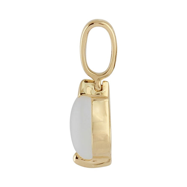 Pendentif Classique Or Jaune 375 Opale Poire