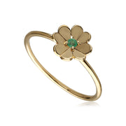 Bague Gardenia Trèfle avec Emeraude