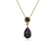 Pendentif Classique Or Jaune 375 Topaz Mystique Poire & Ronde
