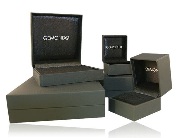 Boucles d'Oreilles Clou Onyx Noire Classique Or Blanc 375 et Ear-Jacket Halo Diamant Or Jaune 375