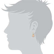 Quartz Rose 'Diantha' Pastel Earrings in 9ct Or Jaune Plaqué Argent Sterling