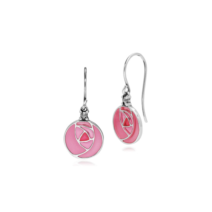 Marcassite Boucles D'Oreilles, Argent Sterling Marcassite Art Nouveau Rennie Mackintosh Boucles D'Oreilles Goutte