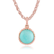 Amazonite 'Irida' Pastel Collier en 9ct Plaqué Or Rose Argent Sterling