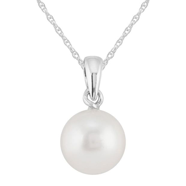 Pendentif Classique Or Blanc 375 Perle de Culture