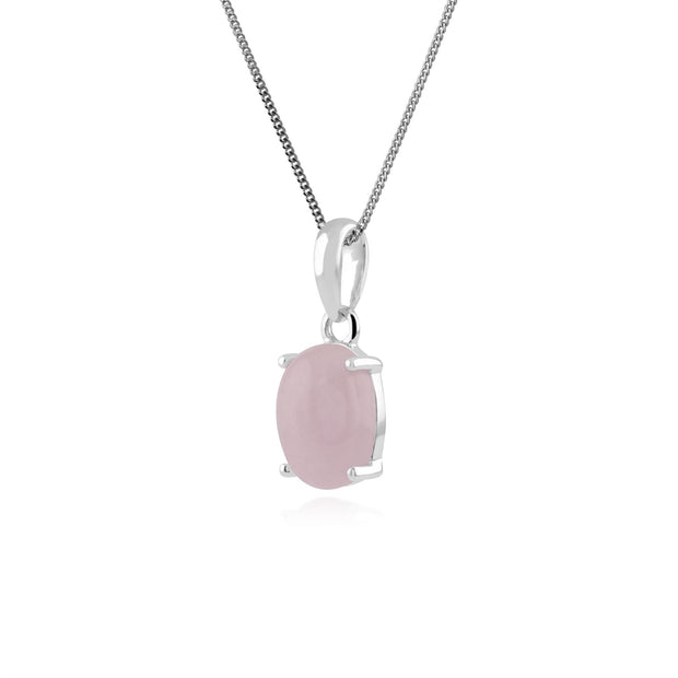 Pendentif Classique Argent 925 Kunzite Opaque