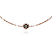 Plaqué or Rose Argent Sterling Cinq Pierre Marcassite 19cm Bracelet