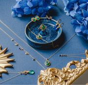 Boucles d'Oreilles Clou ECFEW™ 'The Ruler' ânkh avec Lapis Lazuli