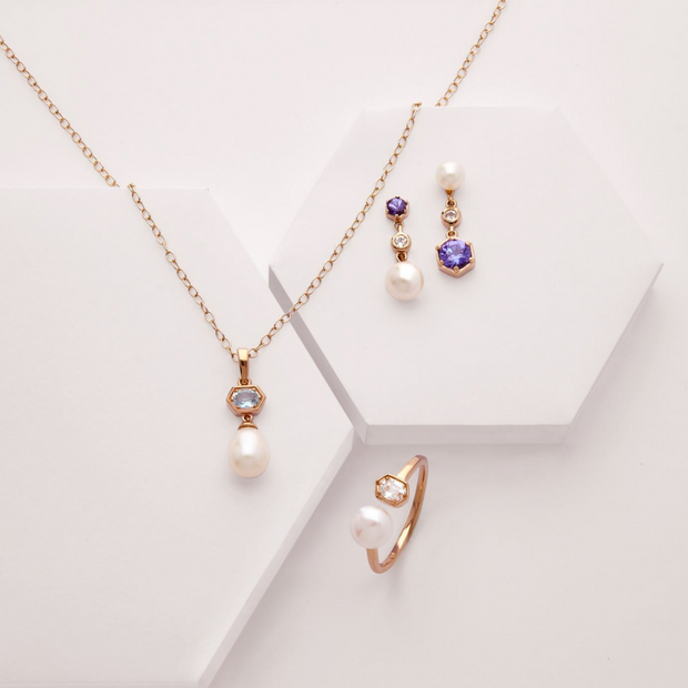 Rose Gold Plated Modern Pearl Collection