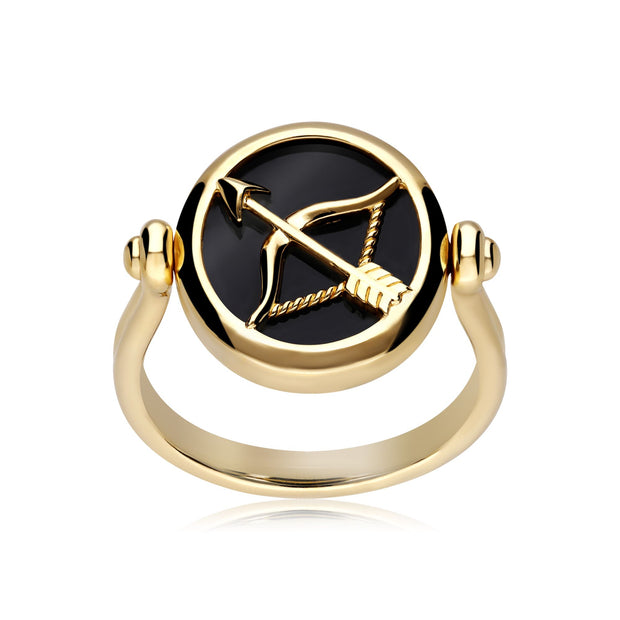 Bague Zodiaque Sagittaire Onyx Noire