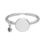Bague à Graver Argent 925 Aigue-Marine