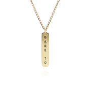 Pendentif Coded Whispers 'Dare To' Pierres Précieuses