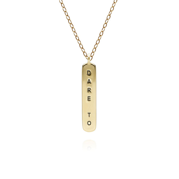 Pendentif Coded Whispers 'Dare To' Pierres Précieuses