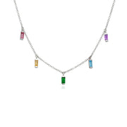 Collier Choker Arc-en-Ciel Argent 925